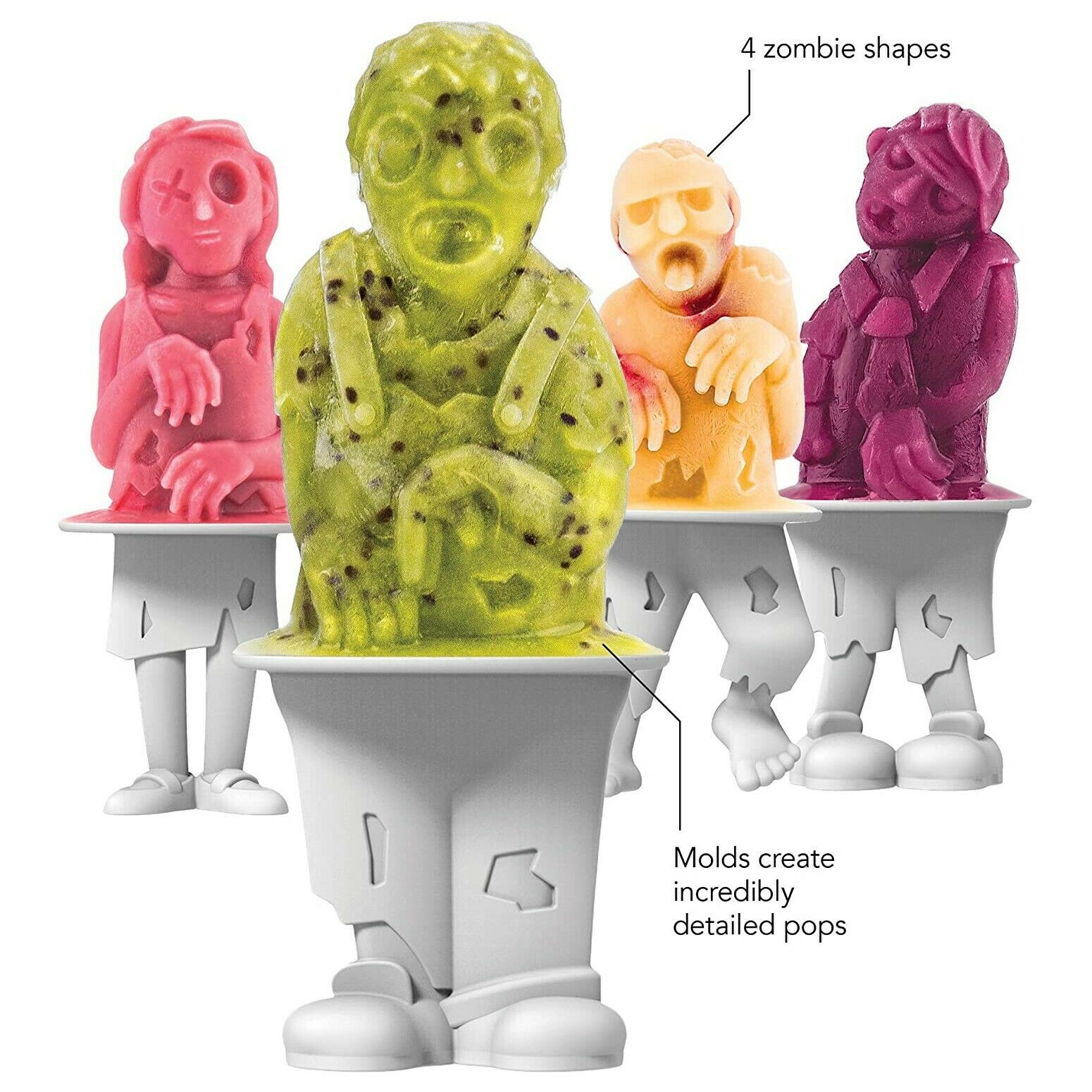 Tovolo Zombie Ice Pop Molds / Popsicle Mold - Set of 4 - Fresh Stock Dated February 2026