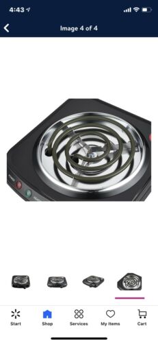 Mainstays Lightweight Adjustable Single Burner Kitchen Stove Top - Fresh Stock Dated February 2026