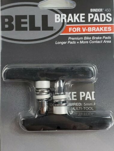 Bell Sports Binder 450 Replacement V-Brake Pads, Black BRAND NEW Factory Sealed - Fresh Stock Dated December 2025