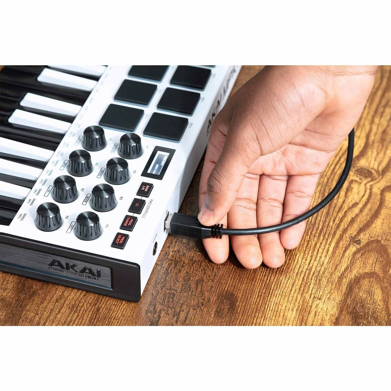 Akai MPK Mini MK3 25-Key USB Keyboard & Pad Controller White, Software & Earbuds - Fresh Stock Dated December 2025