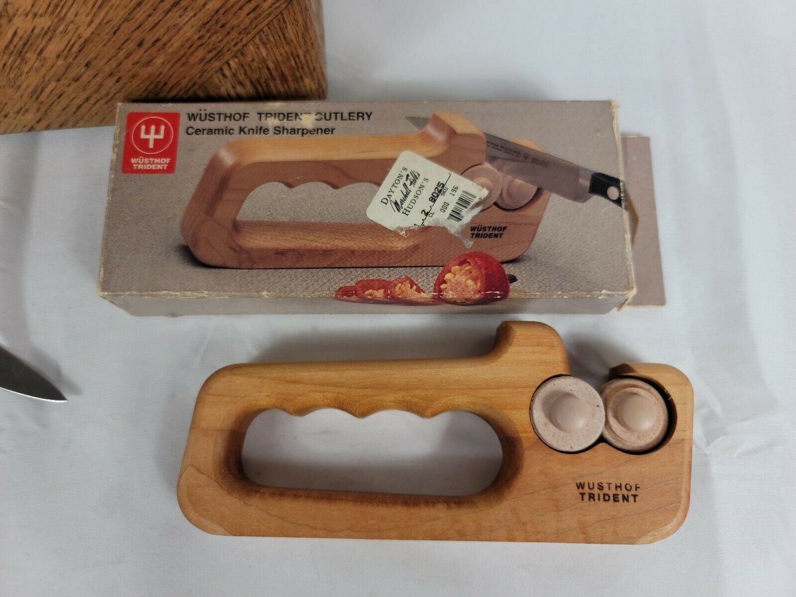 Wusthof Trident 9pc Knife Set with Original Block and Ceramic Sharpener - Fresh Stock Dated January 2026
