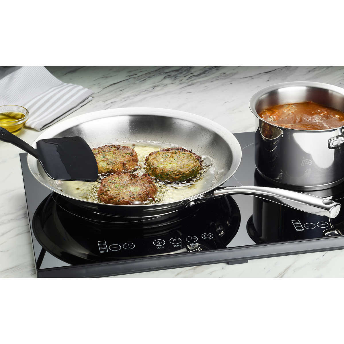 Tramontina, 8-Pc Double Hob Induction Cooking Cooktop System | Cookware + Lids - Fresh Stock Dated February 2026