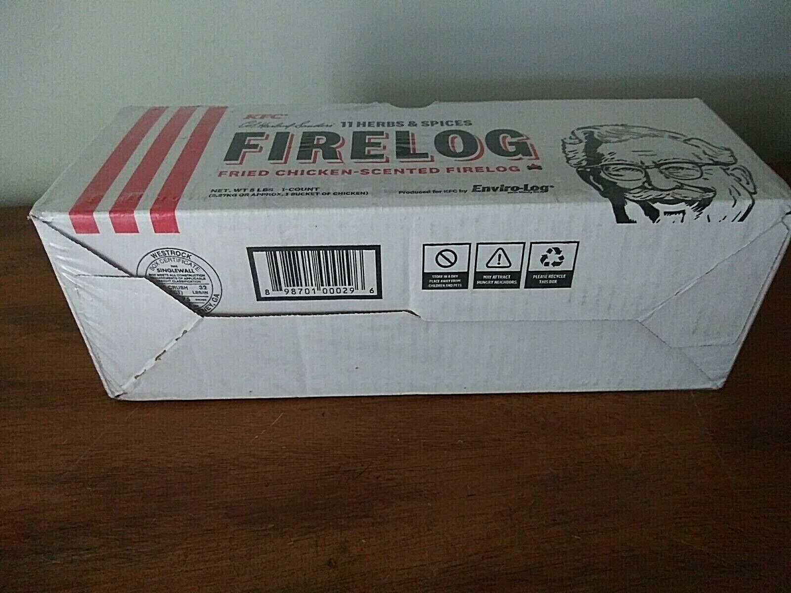 KFC 11 Herbs Spices Fire Log EnviroLog Firelog Chicken Scented Limited - Fresh Stock Dated December 2025