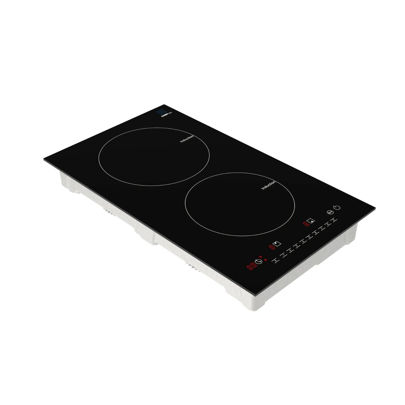 Induction Cooker 2 Burner Cooktop 1800W Digital Electric Cooktop INCLUDES PAN! - Fresh Stock Dated February 2026
