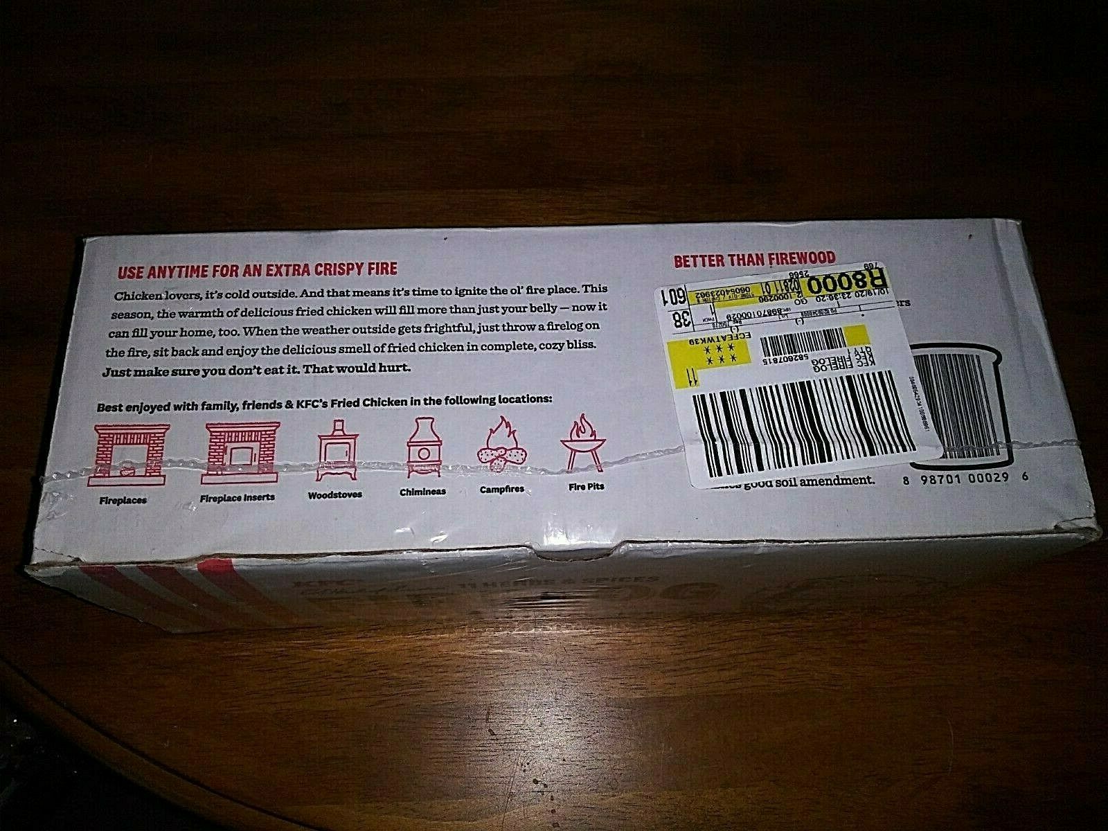 KFC 11 Herbs Spices Fire Log EnviroLog Firelog Chicken Scented Limited - Fresh Stock Dated December 2025