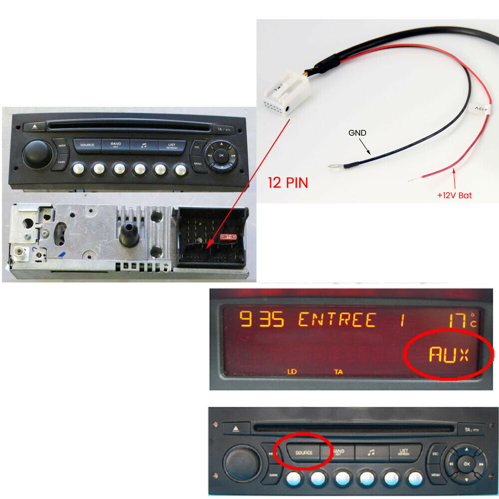 PEUGEOT RD4 CITROEN A2DP AUX IN BLUETOOTH STEARMING INTERFACE - Fresh Stock Dated December 2025