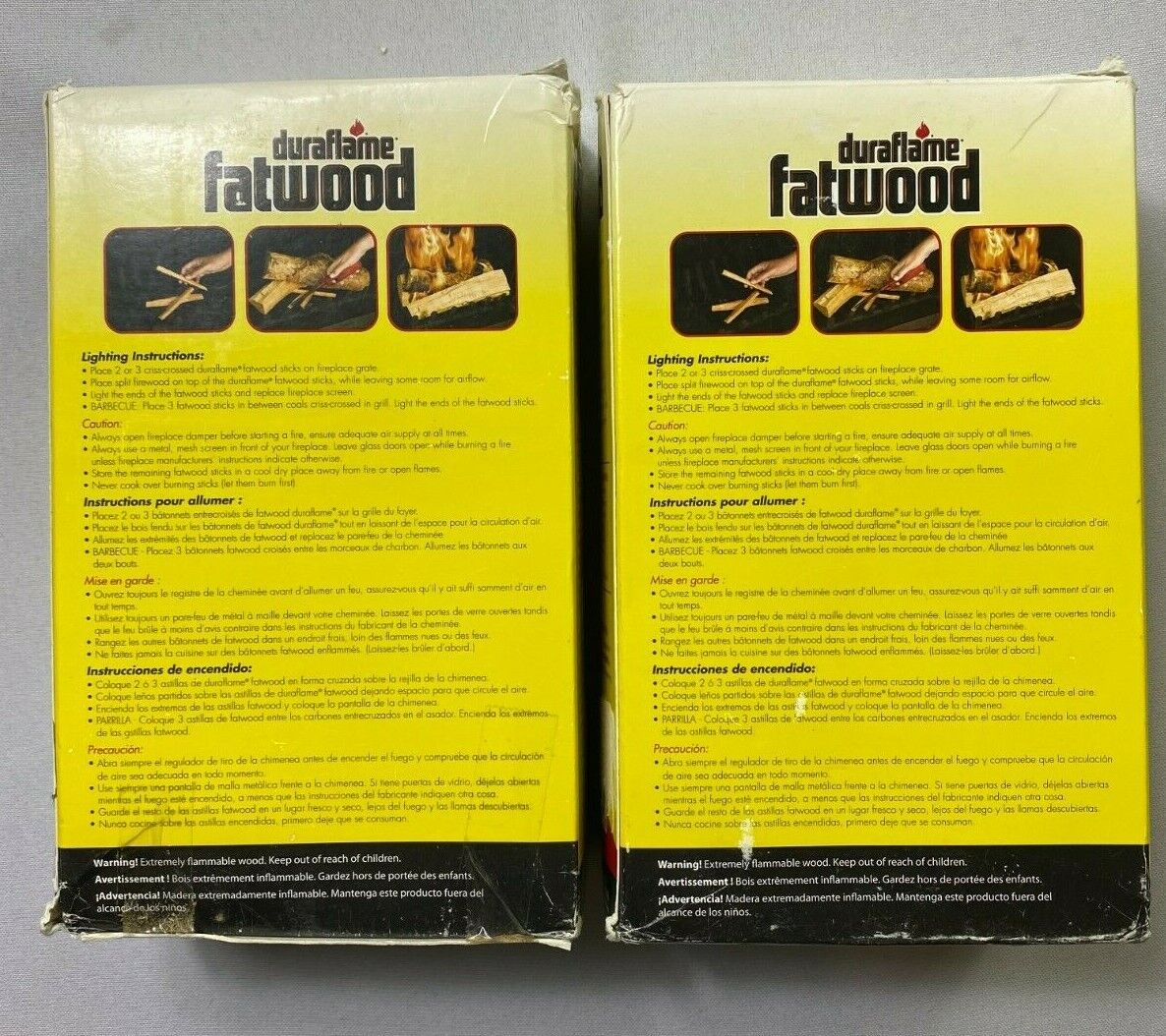 Duraflame Fatwood Wood Starters 86.4 cu in Lot of 2 READ! NEW BJ - Fresh Stock Dated January 2026