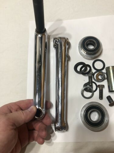 EARLY 90’s PROFILE 180mm CHROME CRANK SET OLD SCHOOL BMX CRANKS - Fresh Stock Dated December 2025