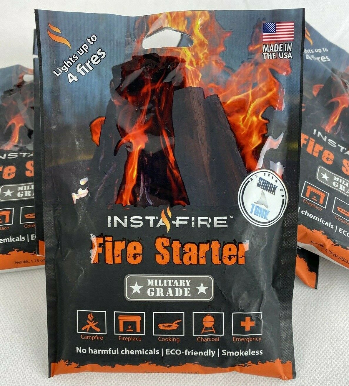 InstaFire Granulated Fire Starter, All Natural, Eco-Friendly 5 Pk Free Shipping - Fresh Stock Dated December 2025
