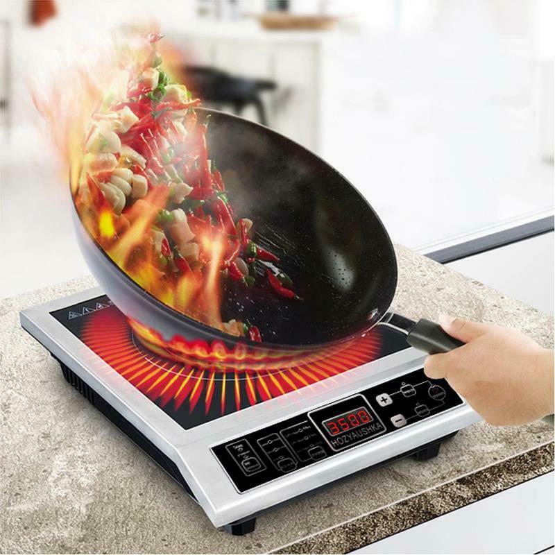 Induction Cooker 3500W Stainless Steel Temperature Adjustment Household Stir Fry - Fresh Stock Dated February 2026