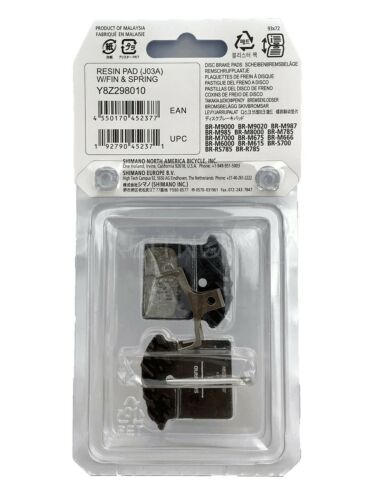 Shimano J03A Resin MTB Road Disc Brake Pads fits F01A/J02A BR-M9000/M8100/RS785 - Fresh Stock Dated December 2025