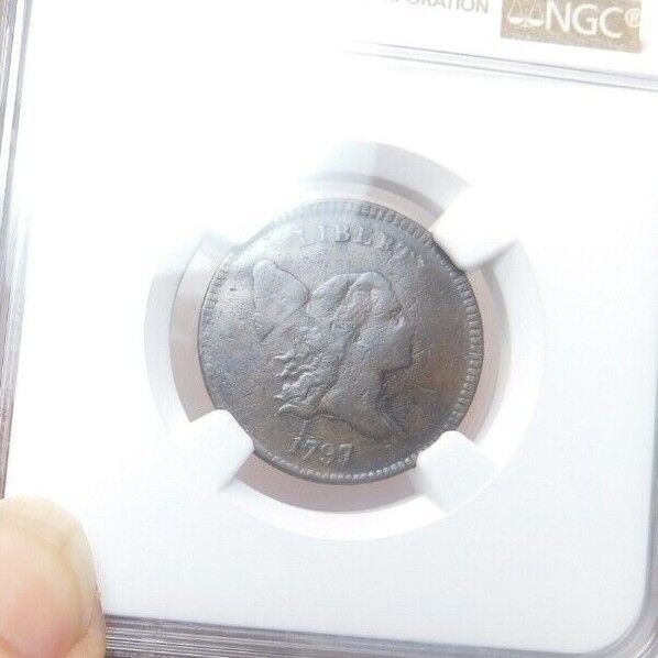 1797 1/1 HALF CENT NGC FINE DETAILS? LOOKS VF-XF SMALL CUT IN FIELD, NO PITTING! - Fresh Stock Dated December 2025