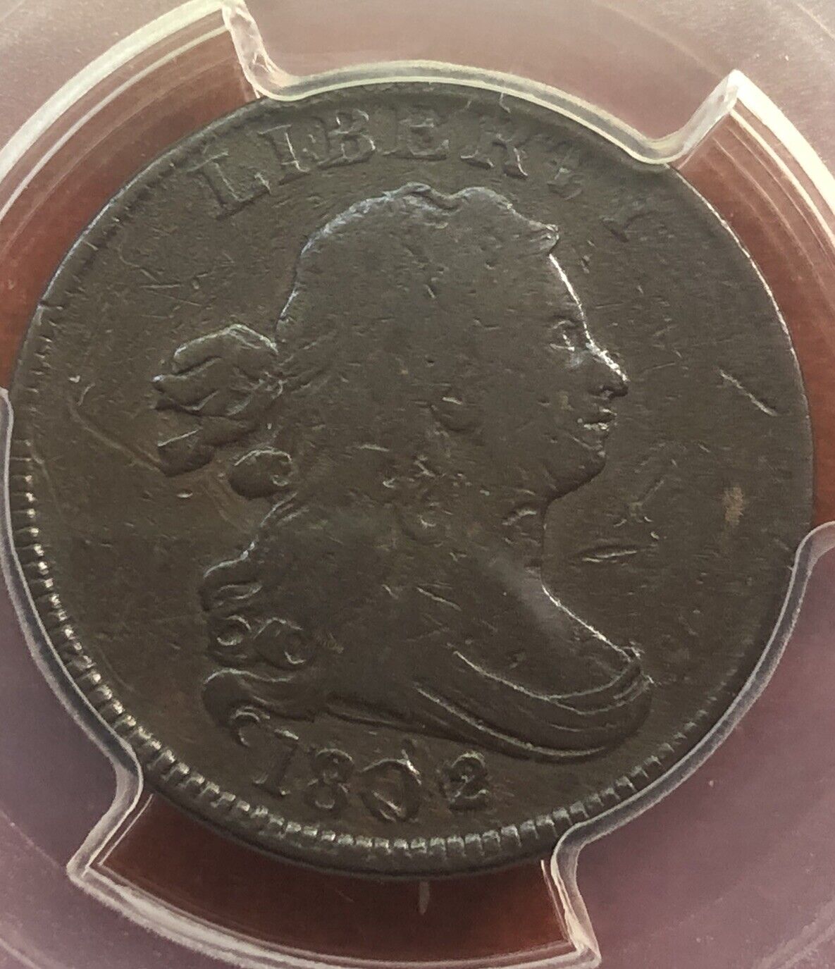 1802/0 HALF CENT PCGS F15 C-2 REVERSE OF 1802 EXTREMELY RARE IN A STRAIGHT GRADE - Fresh Stock Dated December 2025