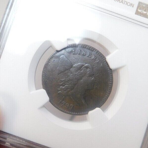 1797 1/1 HALF CENT NGC FINE DETAILS? LOOKS VF-XF SMALL CUT IN FIELD, NO PITTING! - Fresh Stock Dated December 2025