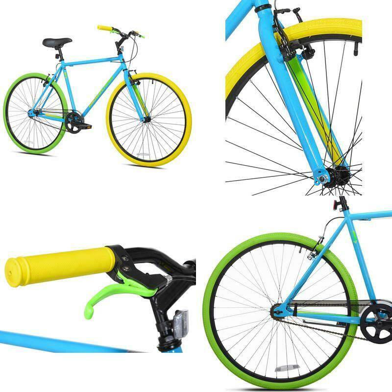 Men's Ridgeland Hybrid Bike Kent 700C Blue Green Single Speed Steel Frame Fork - Fresh Stock Dated January 2026