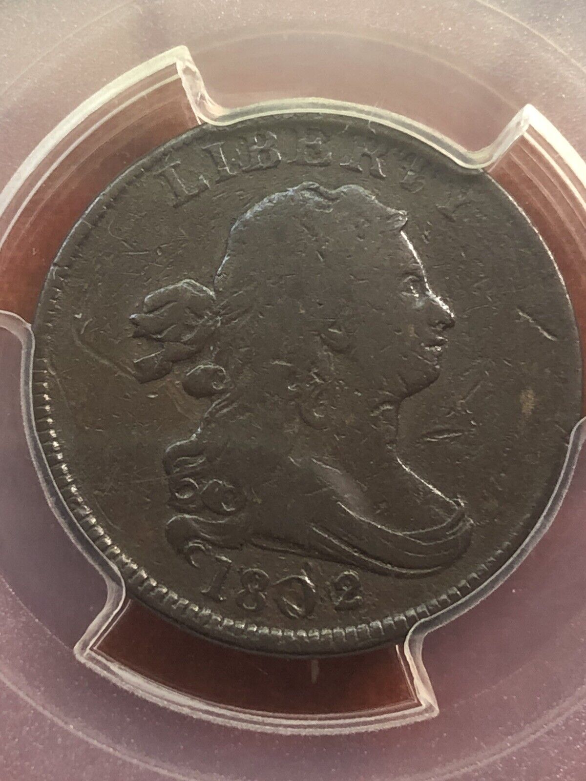 1802/0 HALF CENT PCGS F15 C-2 REVERSE OF 1802 EXTREMELY RARE IN A STRAIGHT GRADE - Fresh Stock Dated December 2025