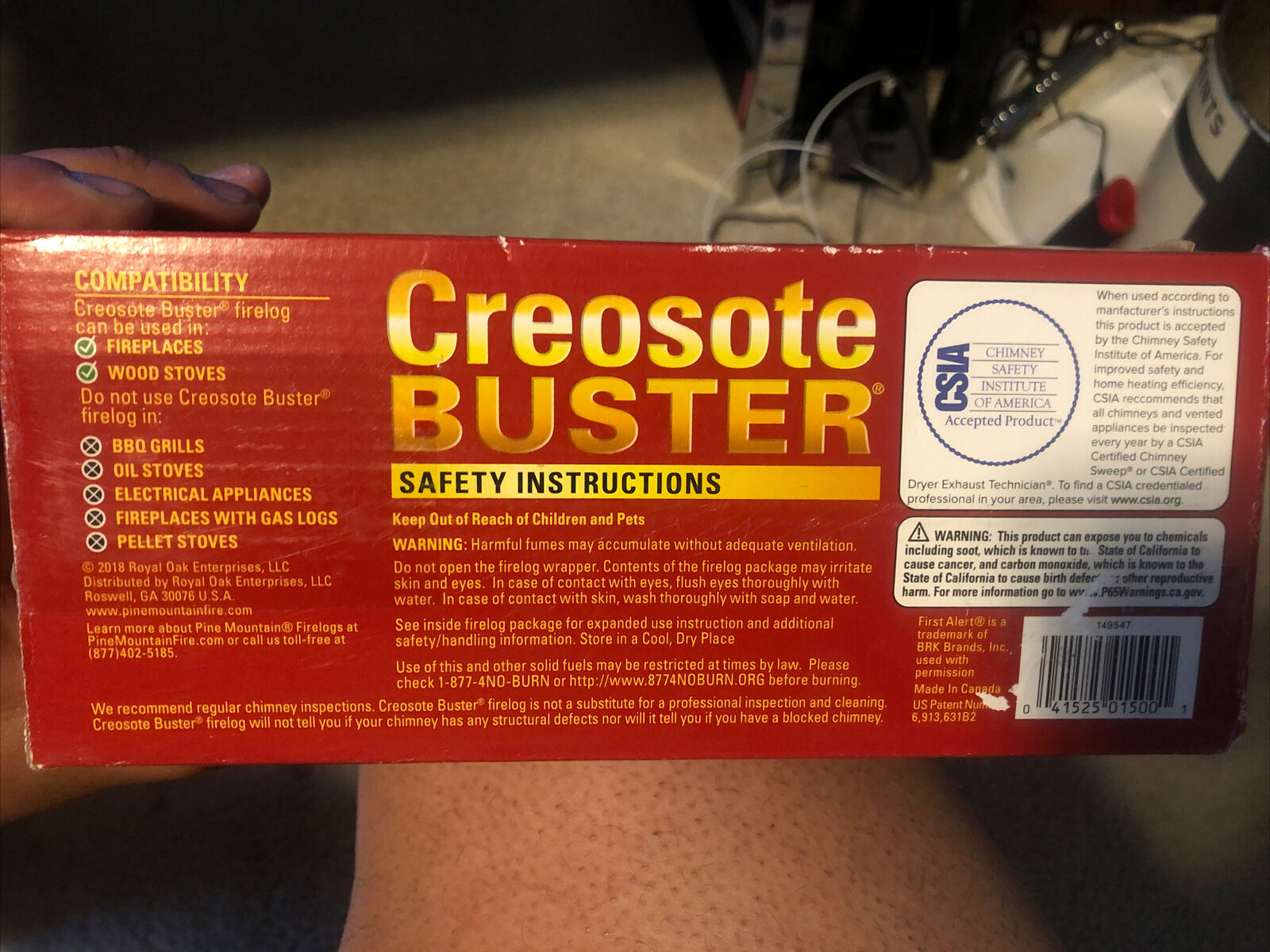 Pine Mountain 4152501500 First Alert Creosote Buster Chimney Cleaning Safety ... - Fresh Stock Dated January 2026