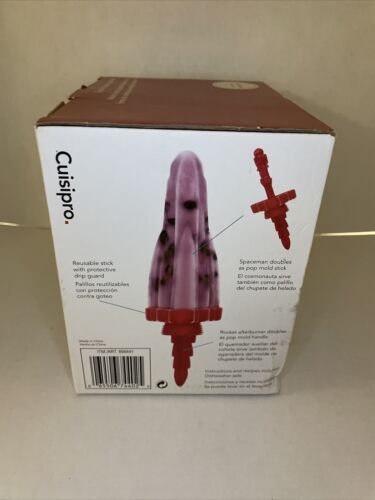 Cuisipro Popsicle Maker Set of 6 Snap-Fit Rocket Pop Molds BPA Free NEW - Fresh Stock Dated February 2026
