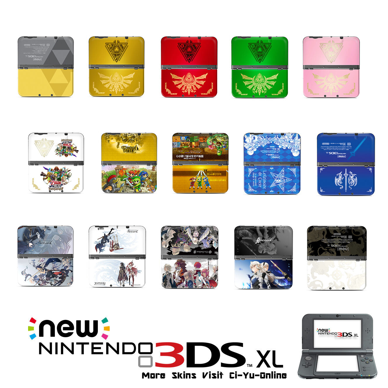 [new 3DS XL] The Legend of Zelda  #2 Red VINYL SKIN STICKER DECAL COVER - Fresh Stock Dated February 2026