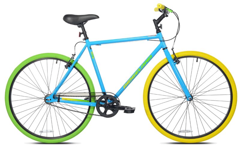 Men's Ridgeland Hybrid Bike Kent 700C Blue Green Single Speed Steel Frame Fork - Fresh Stock Dated January 2026