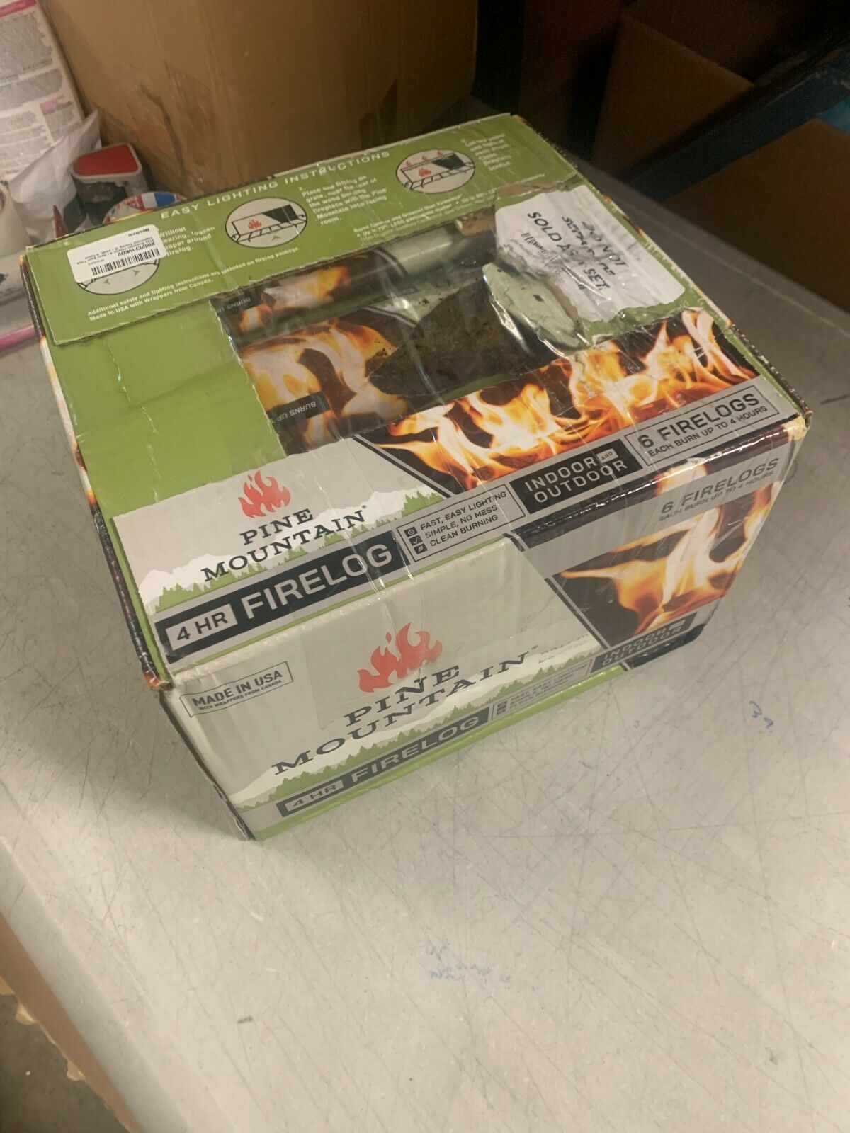 Pine Mountain 6PK 2HR Trad Fire Log, 6 Firelogs, 2-Hour Burn Time, 6 Count - Fresh Stock Dated December 2025