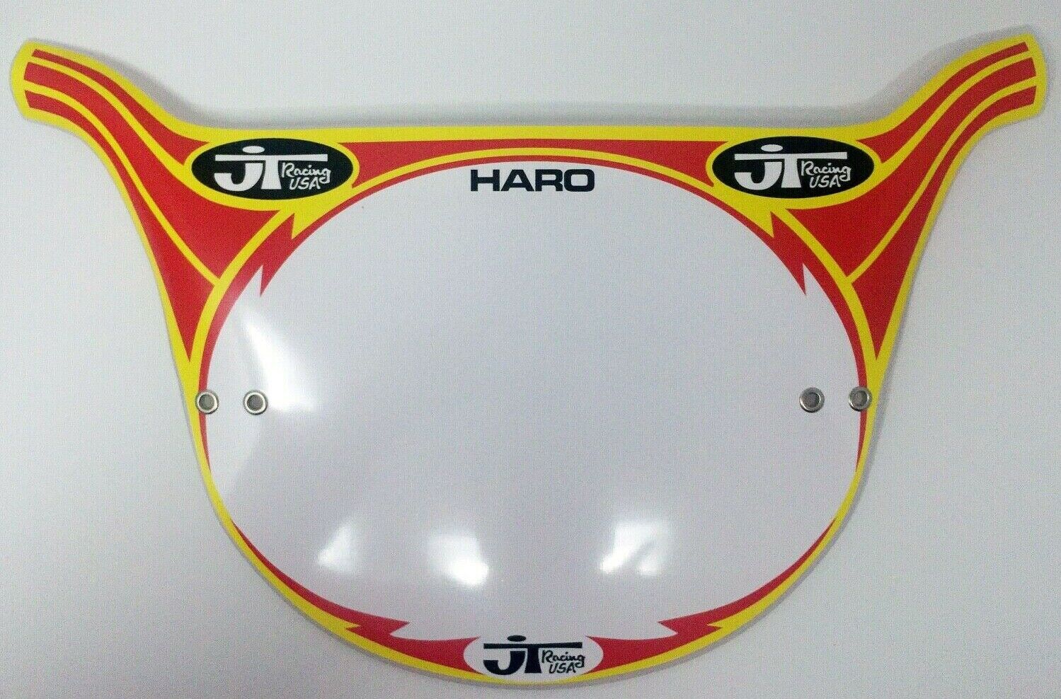 JT Racing Haro Style Pro Plate. Lightning Bolt BMX Number Plates - Fresh Stock Dated December 2025