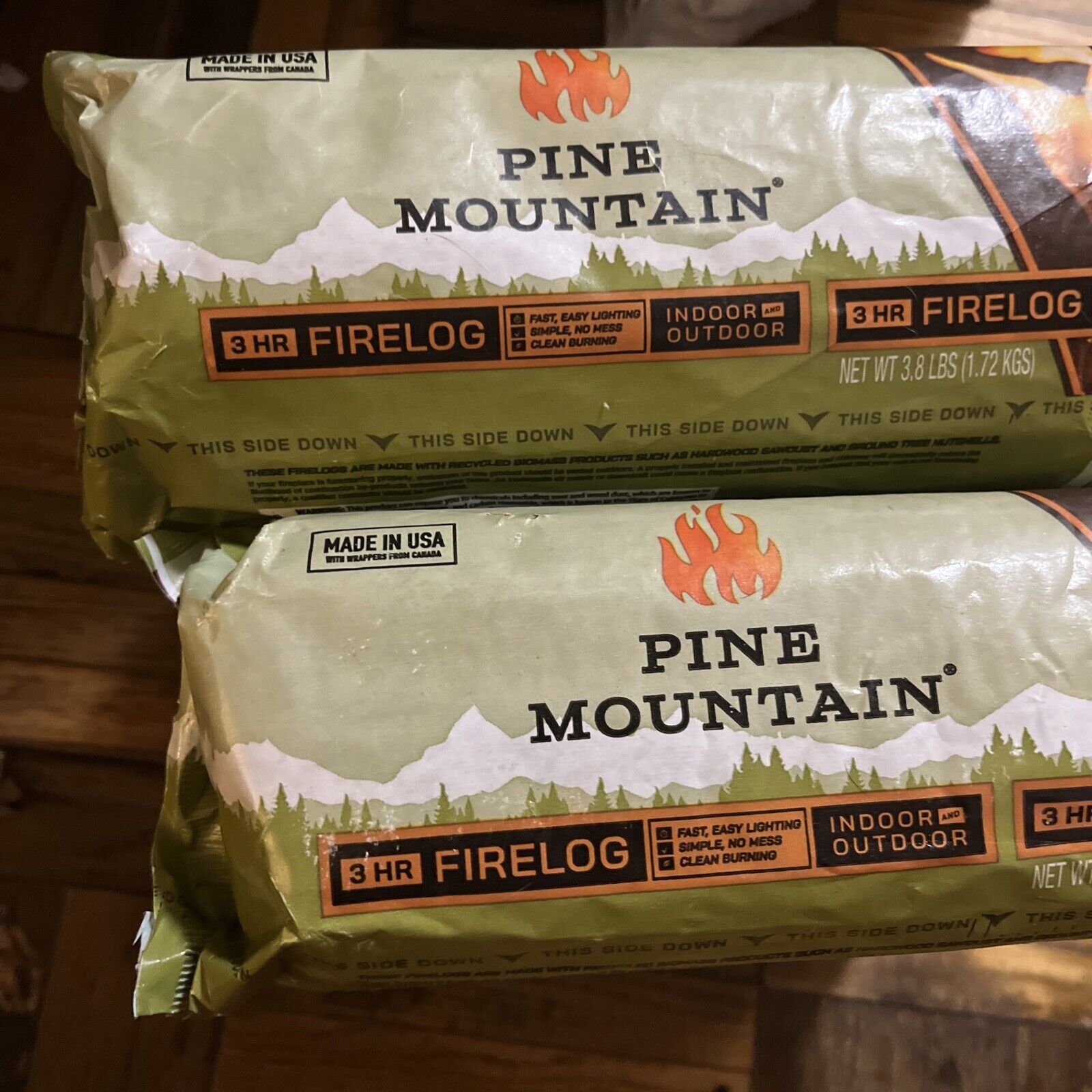 NEW X2 Pine Mountain 3-Hour Clean Burn Fire Logs Indoor/Outdoor - Easy Start - Fresh Stock Dated January 2026