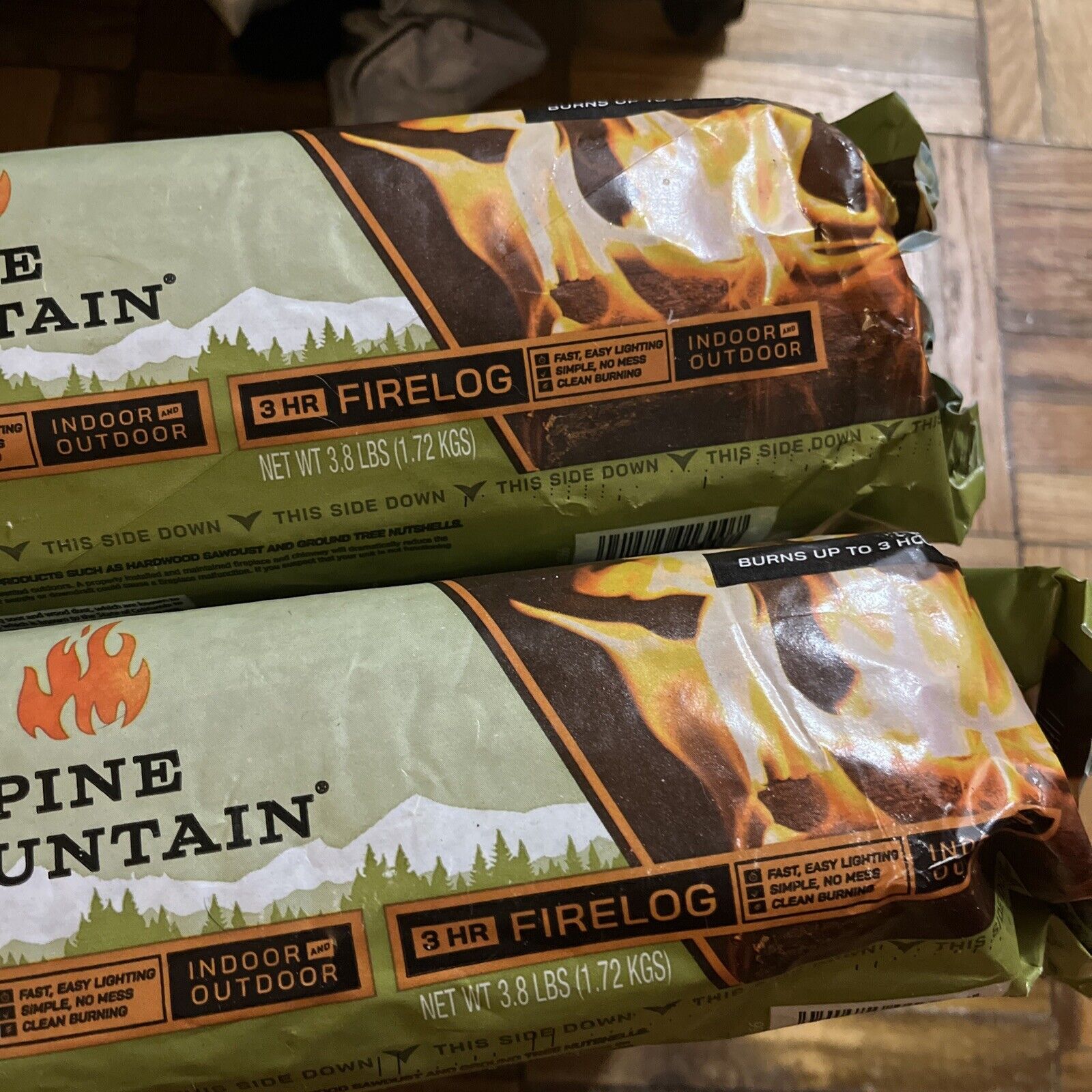 NEW X2 Pine Mountain 3-Hour Clean Burn Fire Logs Indoor/Outdoor - Easy Start - Fresh Stock Dated January 2026