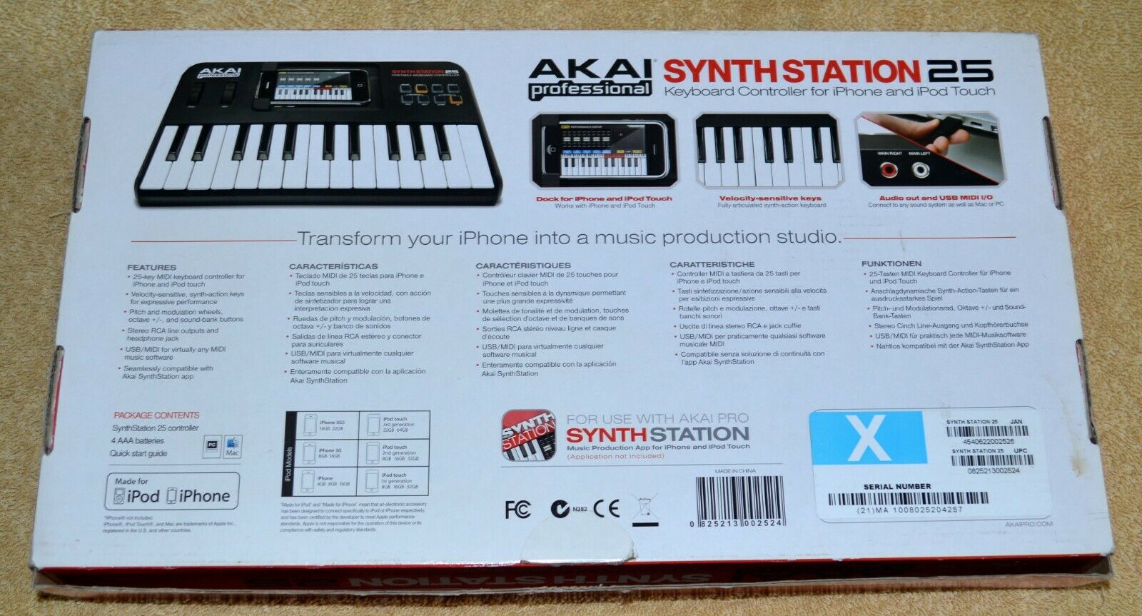 NEW AKAI PROFESSIONAL SYNTH STATION 25 KEYBOARD CONTROLLER PORTABLE NEW IN BOX - Fresh Stock Dated December 2025