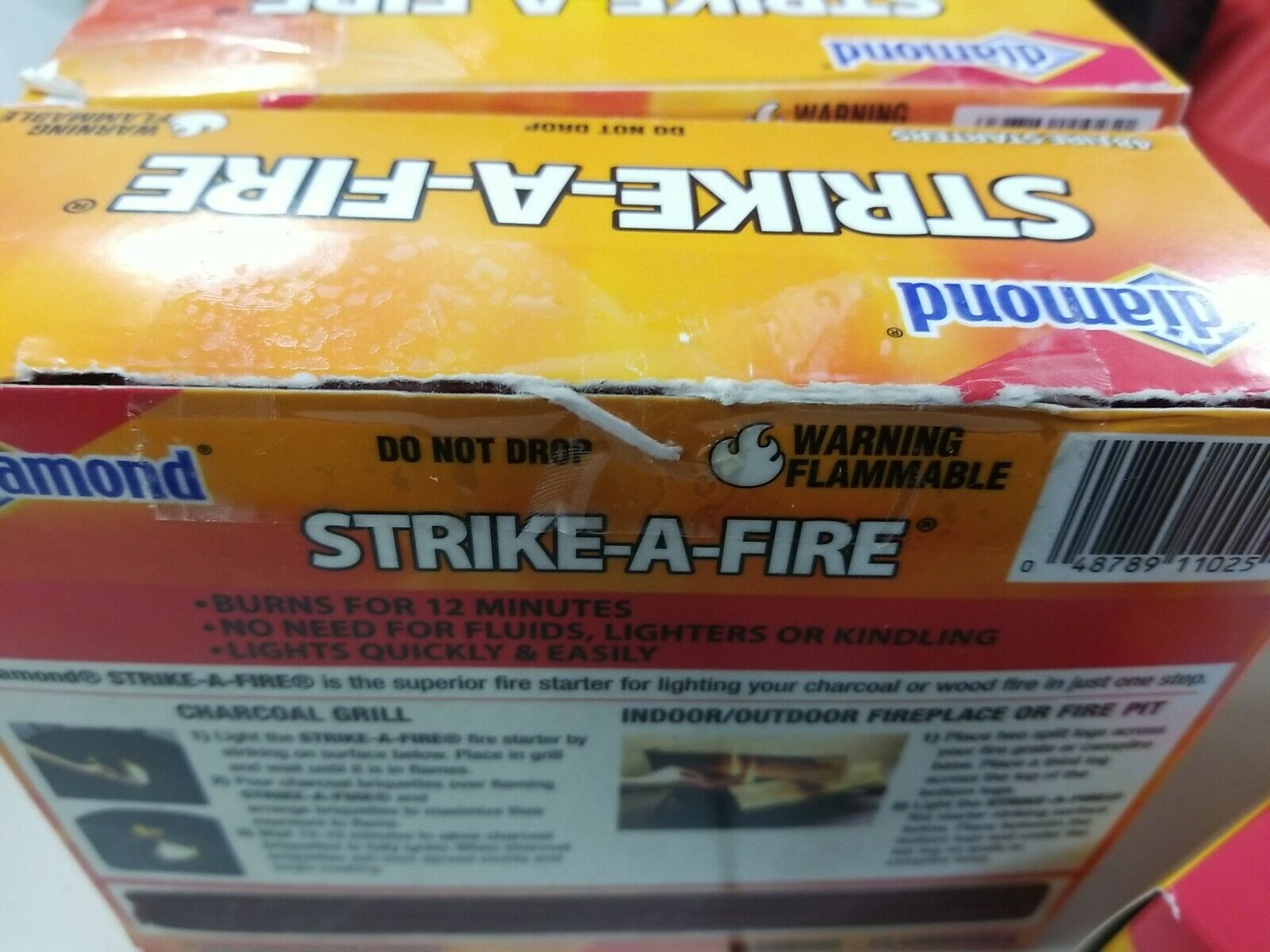 Diamond Strike A Fire Flame Starters Strike on Box Lot of 3 boxes !!! - Fresh Stock Dated December 2025