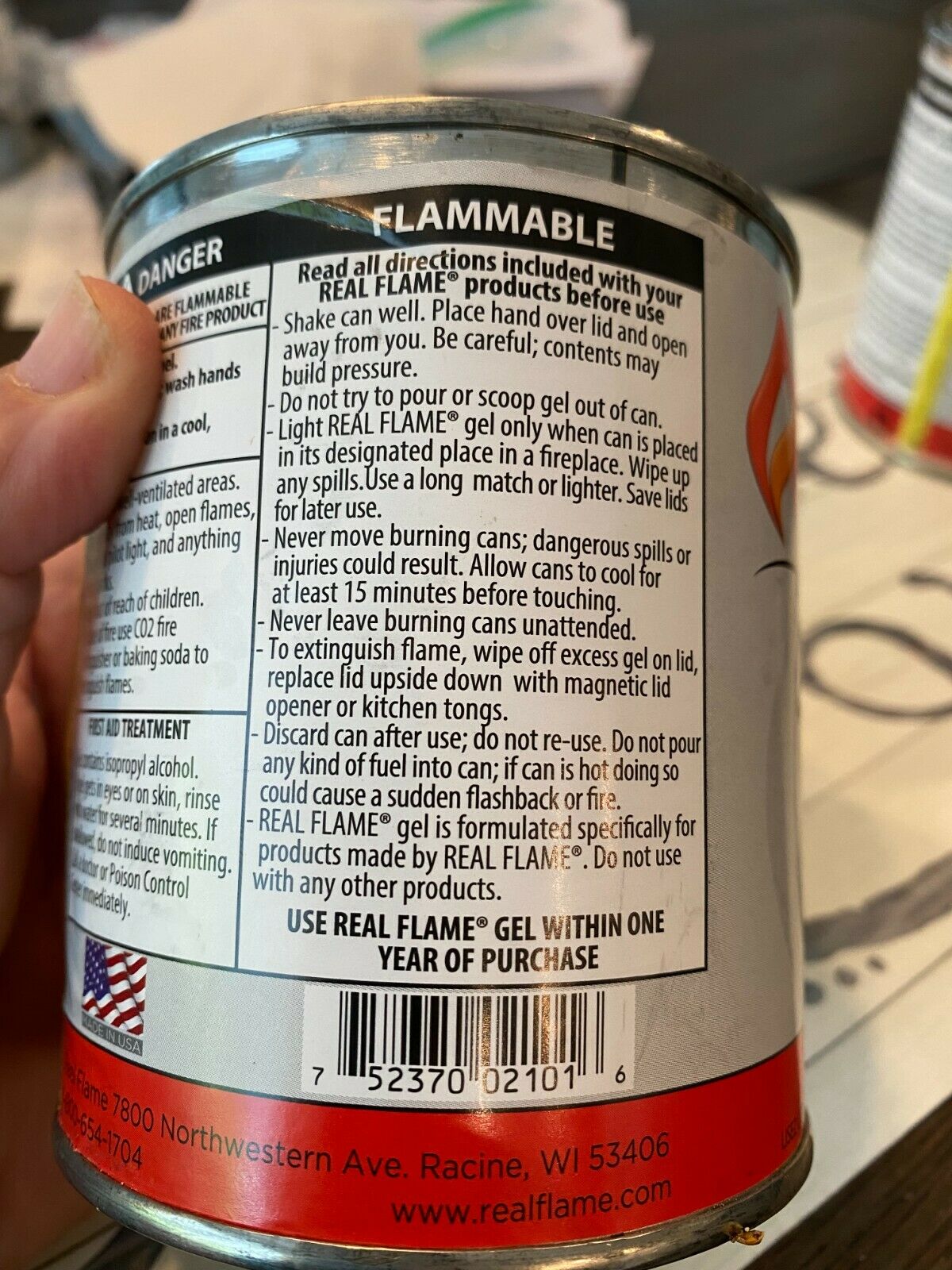 REAL FLAME PREMIUM GEL FIREPLACE FUEL 8 - 13 OZ CANS - Fresh Stock Dated December 2025