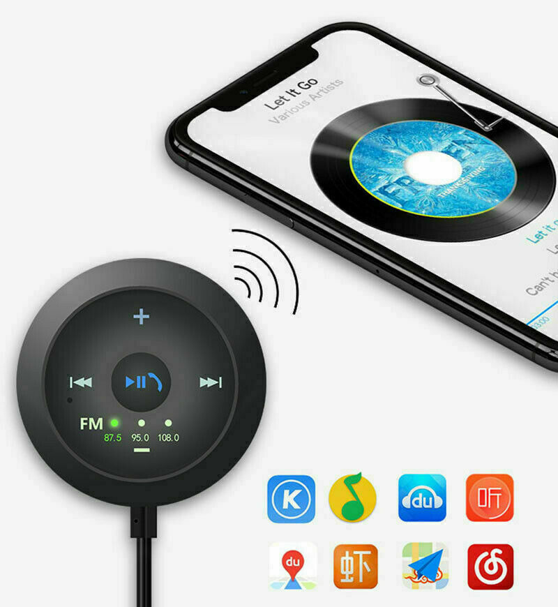 In-Car AUX Wireless Bluetooth 5.0 FM Hands-free Adapter Receiver & Transmitter - Fresh Stock Dated January 2026