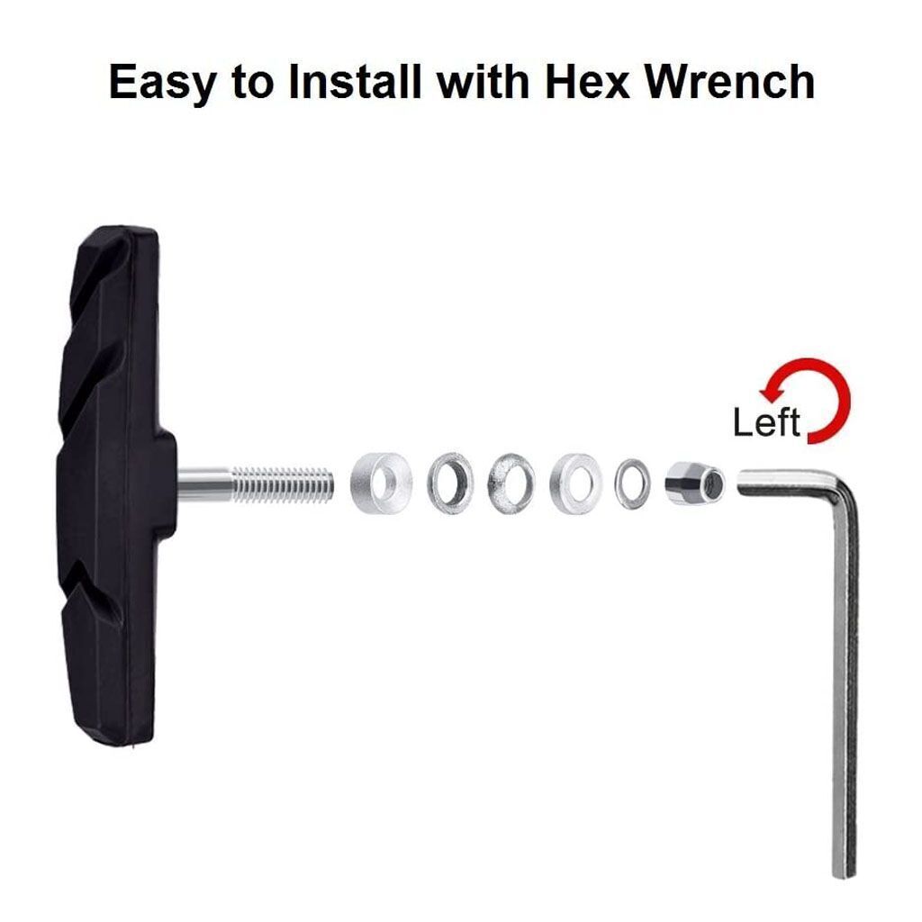 2/4pcs Mountain Bike BMX V Brake Blocks Bicycle Break Pad Shoes 3 Color Optional - Fresh Stock Dated December 2025