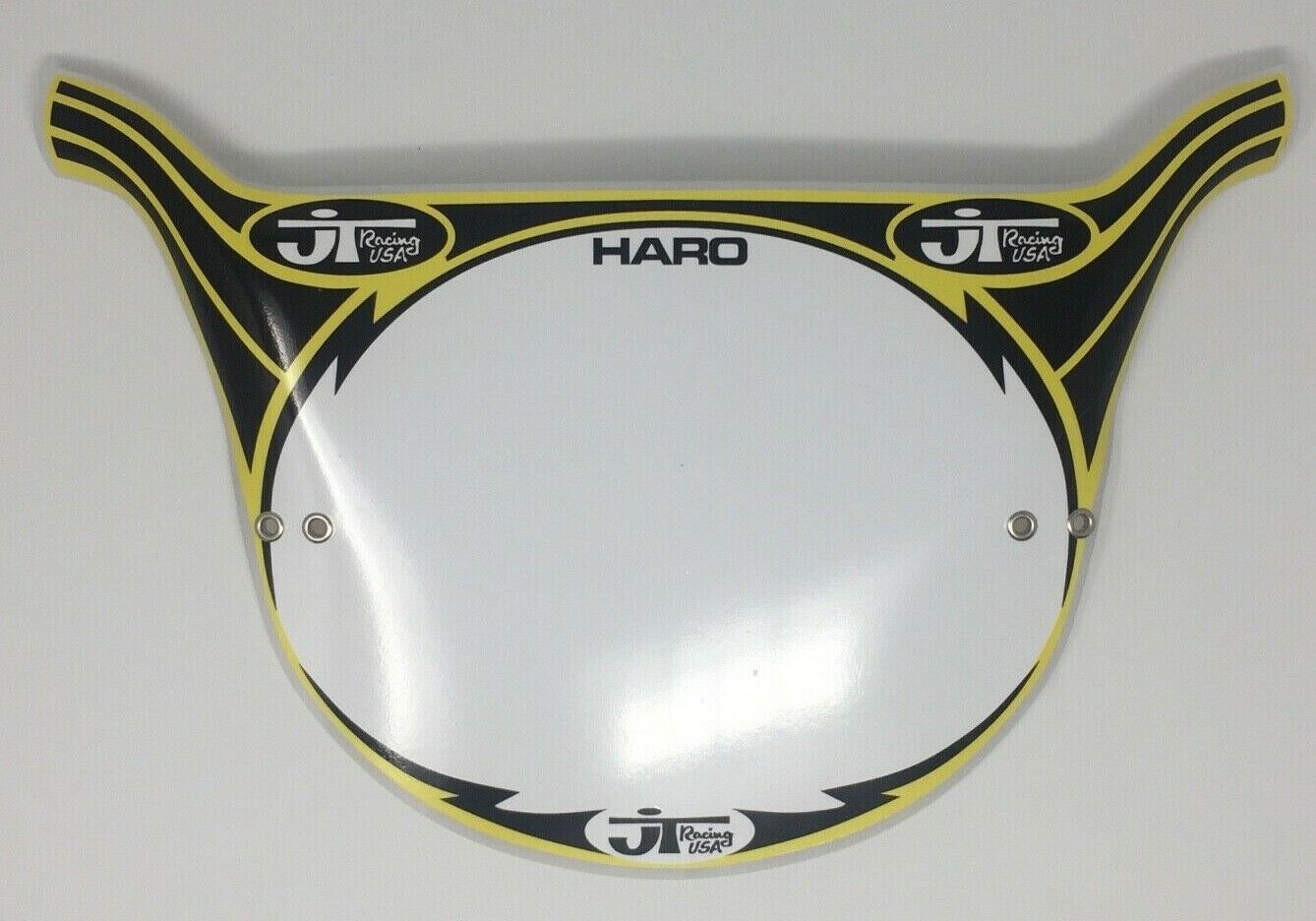 JT Racing Haro Style Pro Plate. Lightning Bolt BMX Number Plates - Fresh Stock Dated December 2025