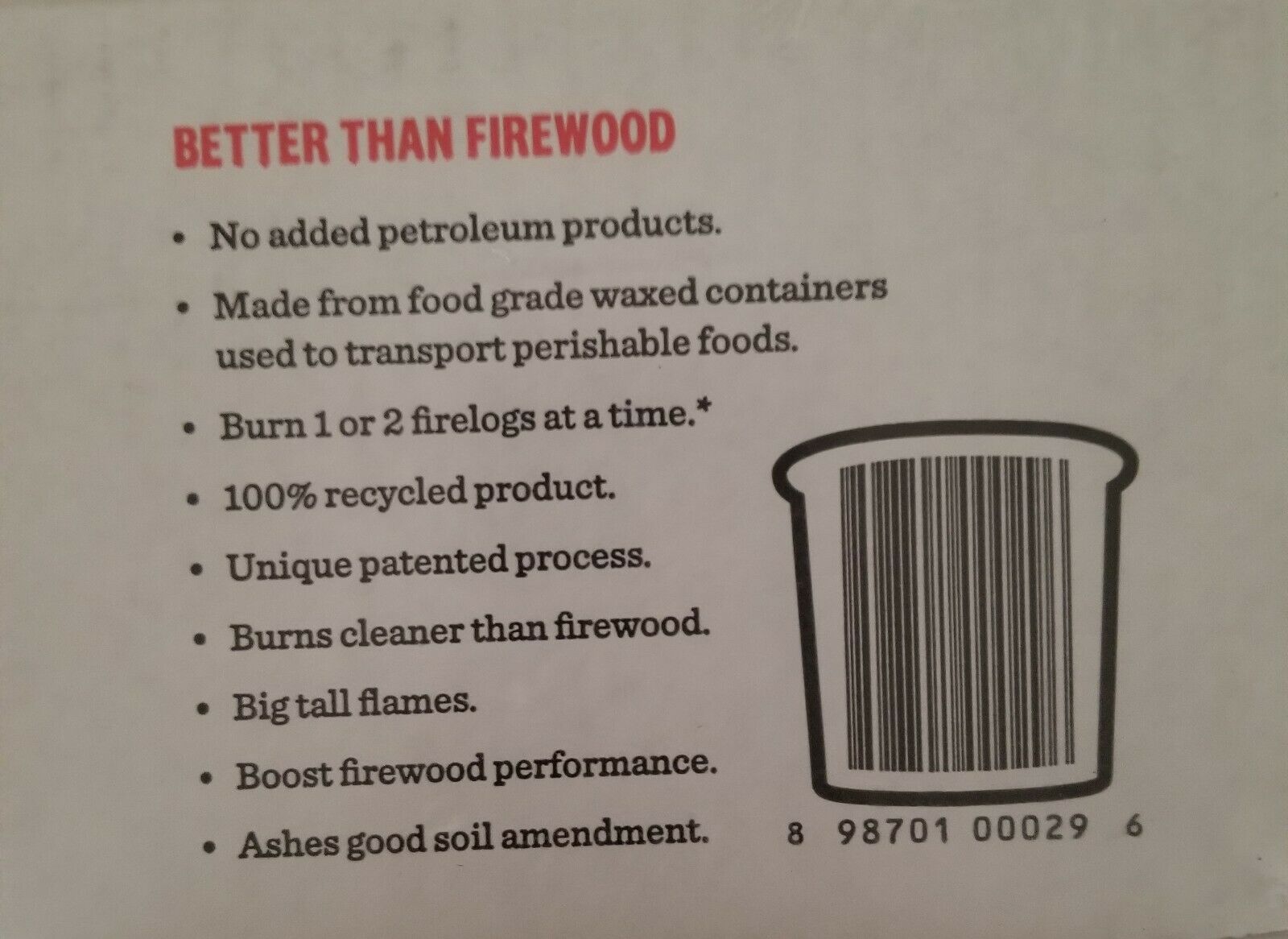 2 GENUINE KFC FIRE LOGS 11 HERBS AND SPICES ENVIRO-LOG KFC SCENT FREE SHIPPING - Fresh Stock Dated January 2026