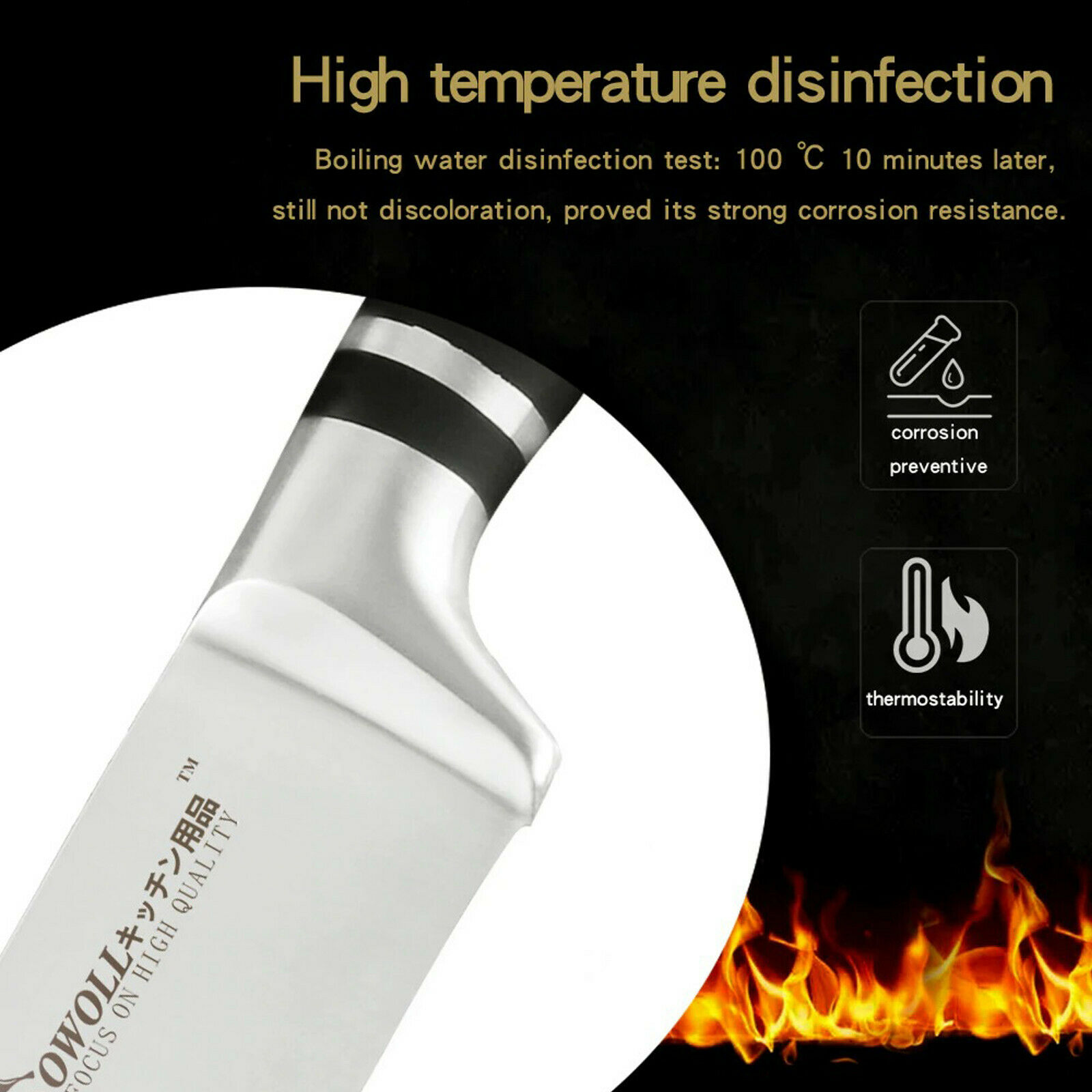 Professional Stainless Steel Chef Knife Cleaver Fruit Knife Paring Kitchen Tool - Fresh Stock Dated January 2026