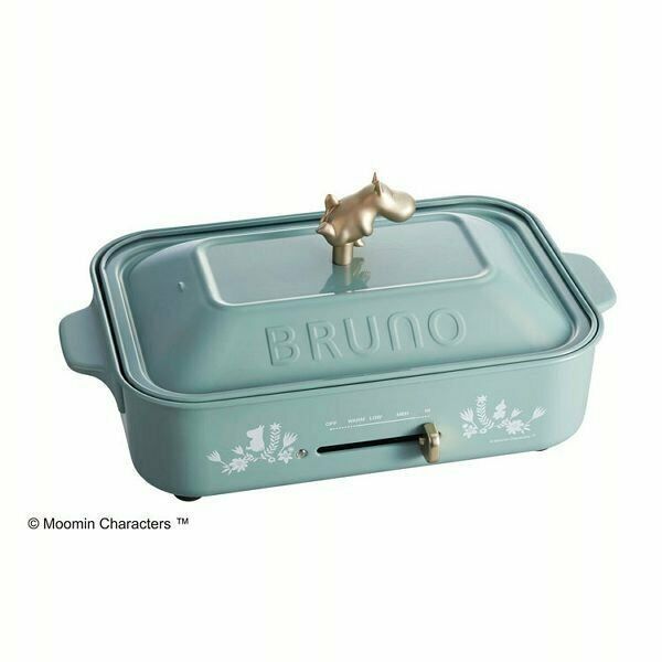 BRUNO Hot plate BOE059-BGR Moomin Compact Pot Grill Cooking Home Japan DHL NEW - Fresh Stock Dated February 2026