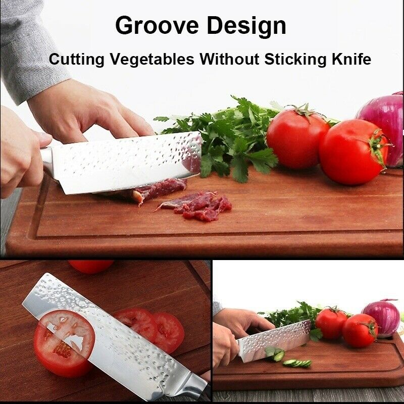 2 Pcs Kitchen Knife Set Japanese Stainless Steel Meat Cleaver Chef's Knife Gift - Fresh Stock Dated January 2026