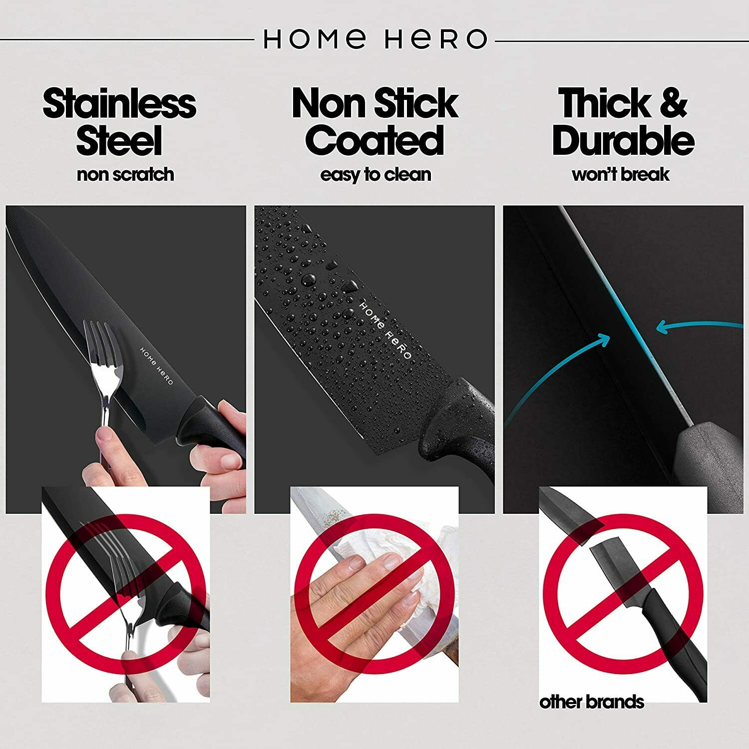 17 Piece Set ,Stainless Steel Knife Set with Block ,Kitchen Knives Set Chef Knif - Fresh Stock Dated January 2026