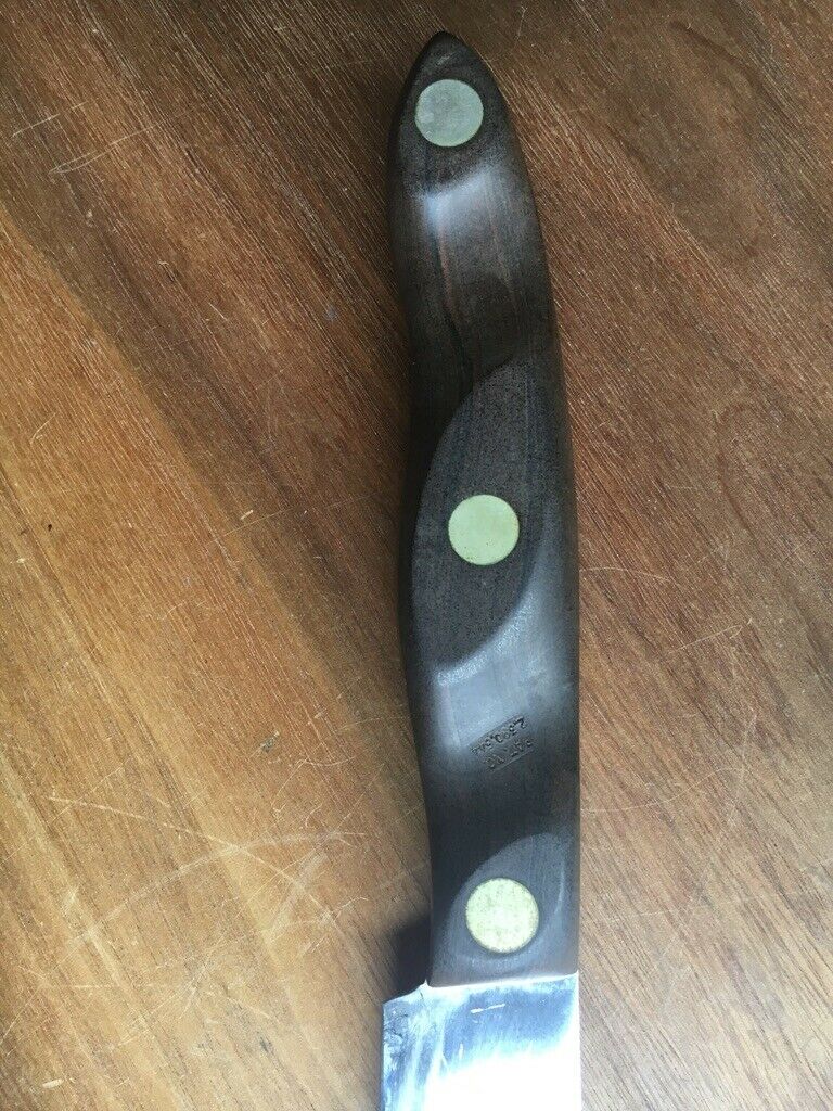 CUTCO NO. 22 Butcher Knife BROWN WOOD HANDLE MADE IN USA EX++ - Fresh Stock Dated January 2026