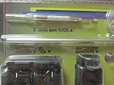 WATCH REPAIR KIT 21pc HAMMER PIN PUNCHES LINK REMOVER SPRING BAR TOOL BAND BLOCK - Fresh Stock Dated December 2025
