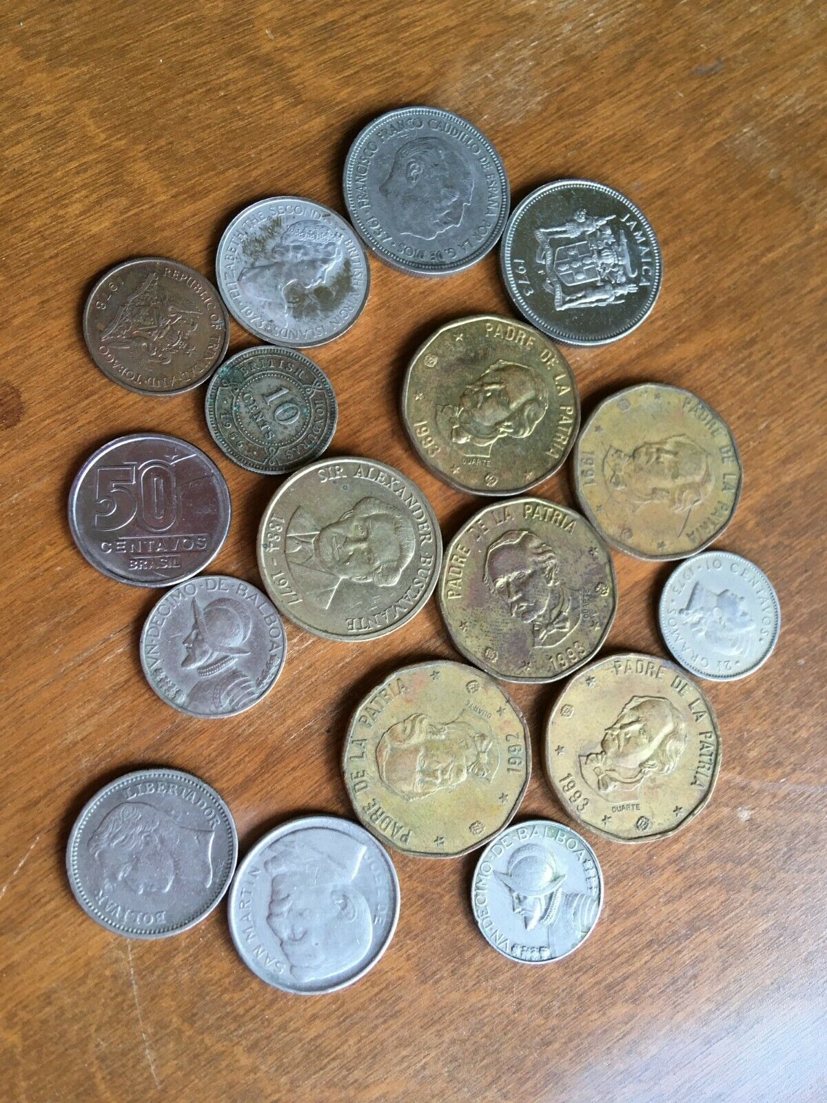 Dominican Republic 1 Peso 1991,1992,1993. Honduras 10 cents 1956. Venezuela 1965 - Fresh Stock Dated December 2025