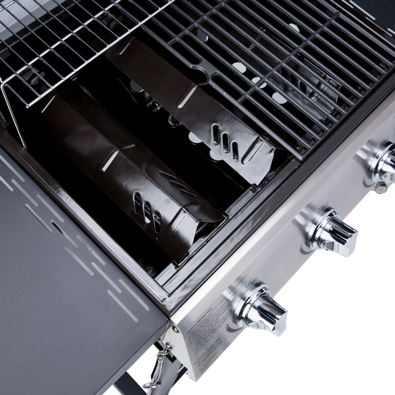 Gas Grill Liquid Propane Black and Silver/Porcelain and Stainless Steel 3-Burner - Fresh Stock Dated February 2026