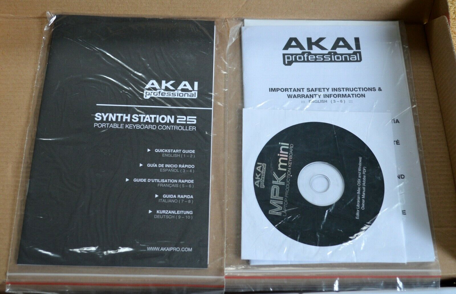 NEW AKAI PROFESSIONAL SYNTH STATION 25 KEYBOARD CONTROLLER PORTABLE NEW IN BOX - Fresh Stock Dated December 2025