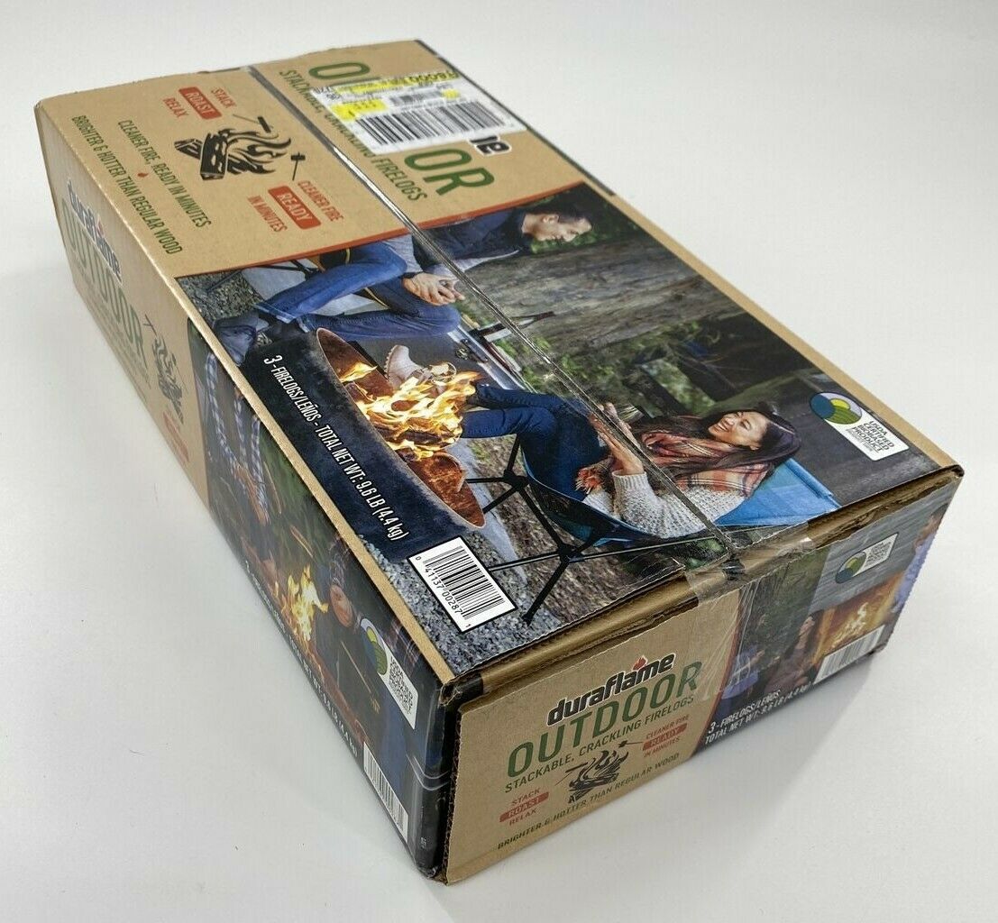 NEW Duraflame Outdoor Stackable Crackling Firelogs 3 Logs Stack Roast Relax - Fresh Stock Dated December 2025
