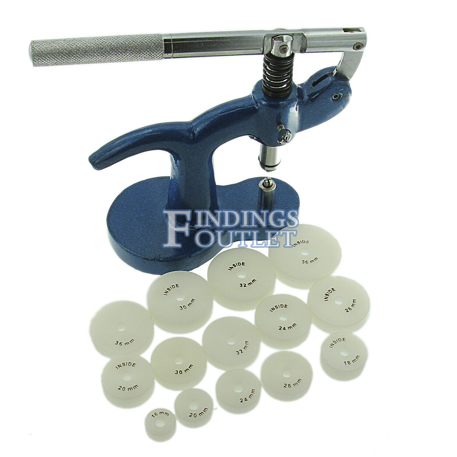 Watch Case Press With 7 Hollow & 7 Flat Nylon Dies Repair Battery Replacement - Fresh Stock Dated December 2025