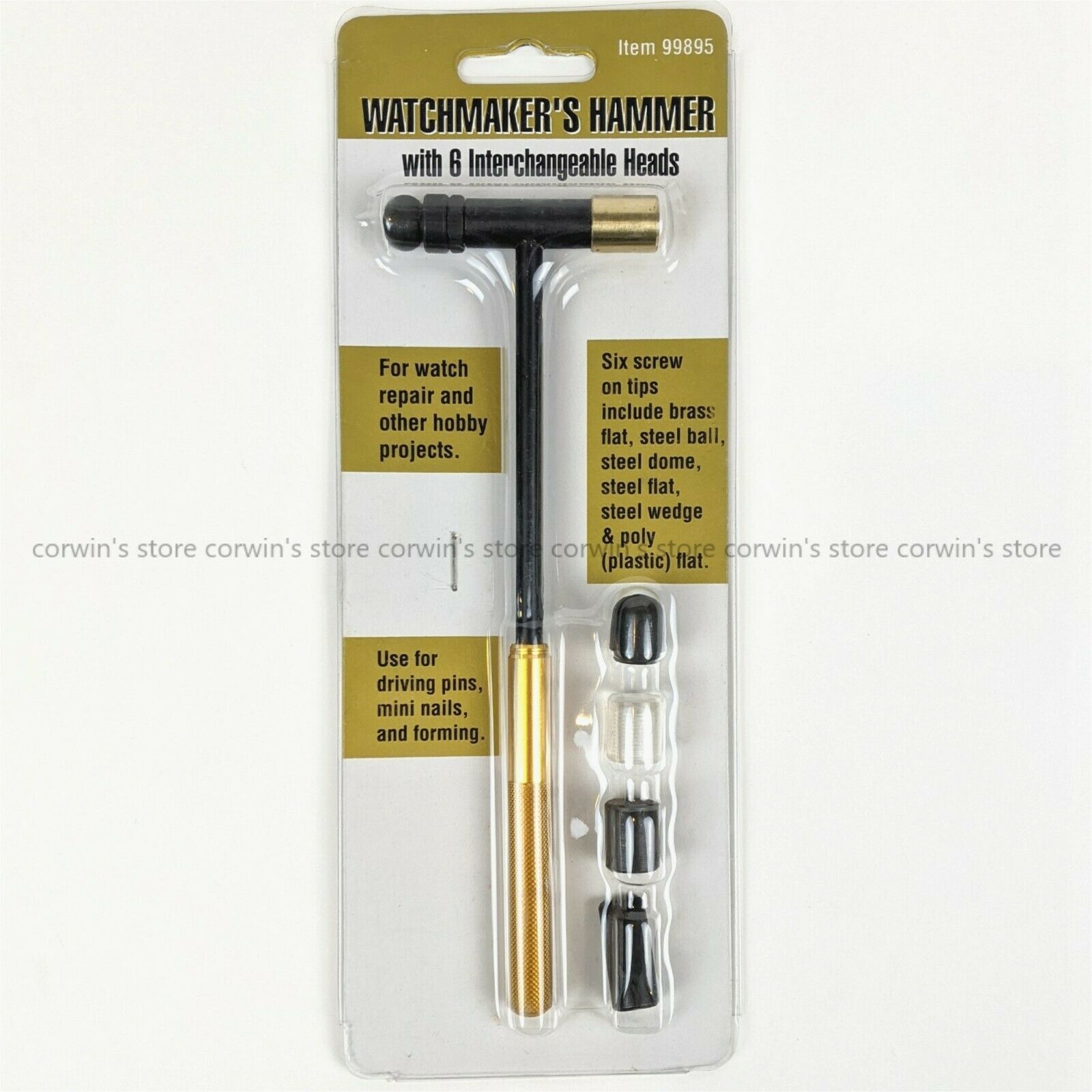 6pc Precision Hammer Kit Interchangeable Tips Gunsmithing Watch Jewelry Craft - Fresh Stock Dated December 2025