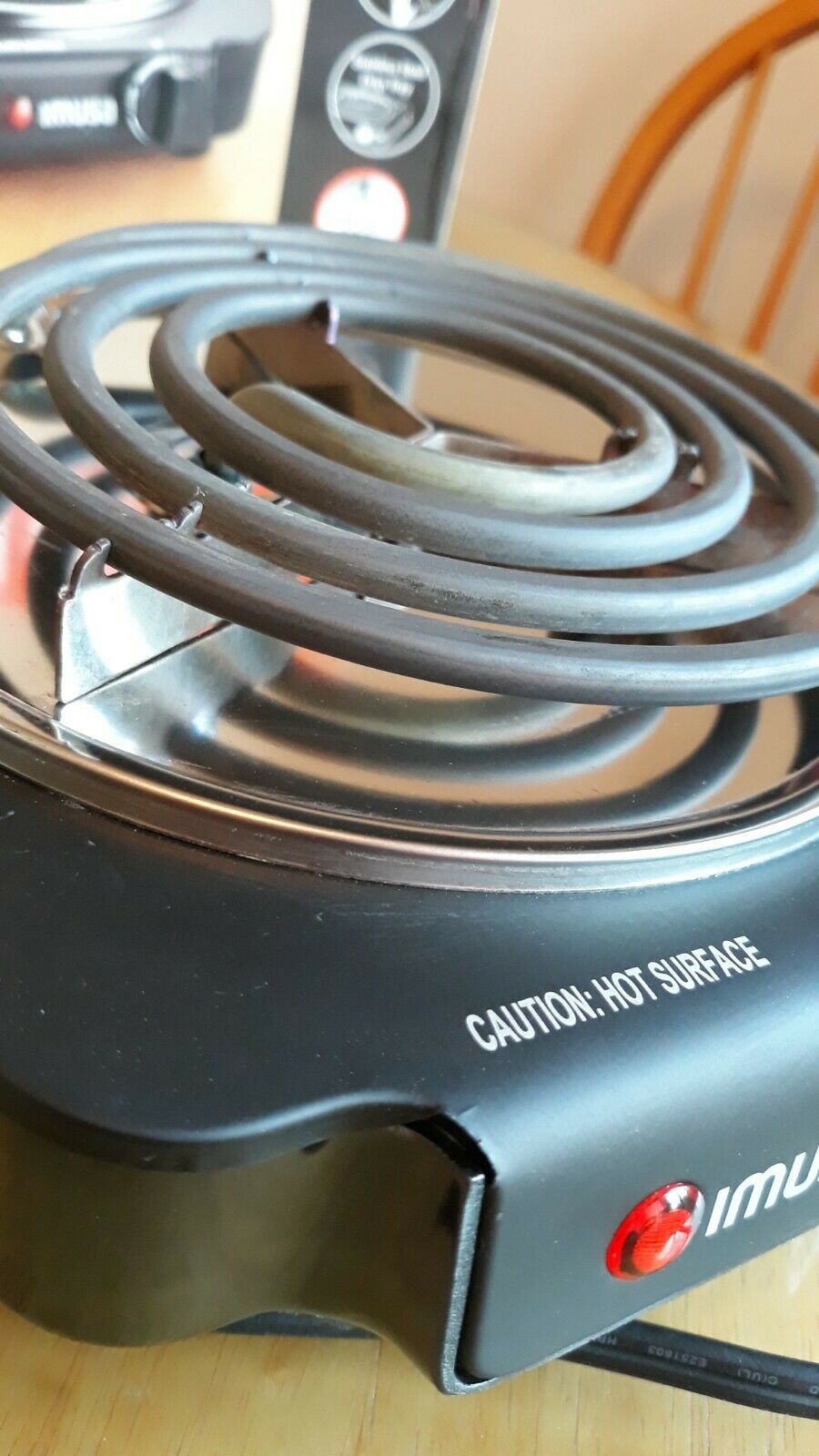 Imusa GAU-80305 1100 Watts Electric Single Burner - Black. TESTED. - Fresh Stock Dated February 2026