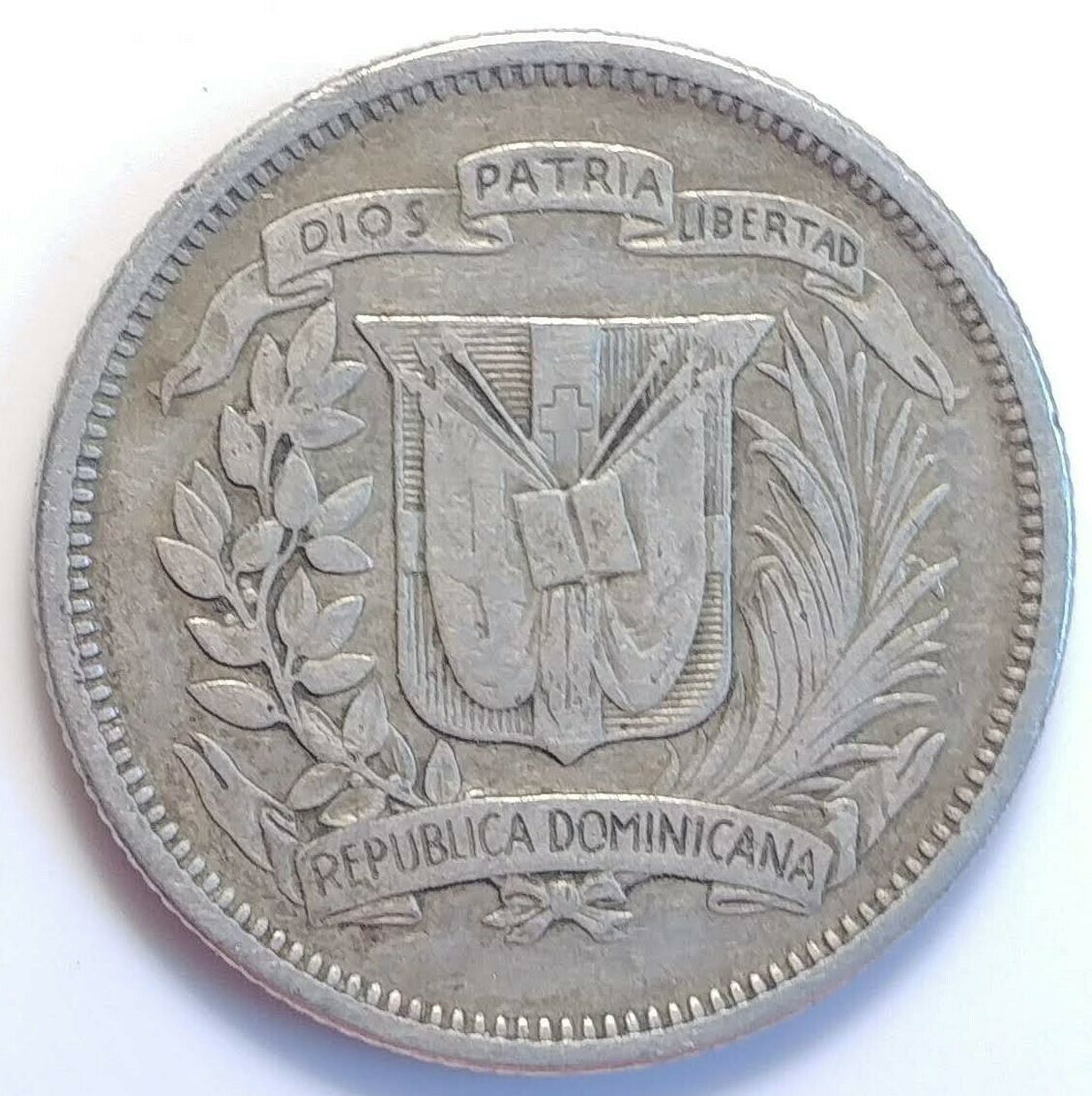 1942 Dominican Republic 25 Centavos Silver Coin - Fresh Stock Dated December 2025