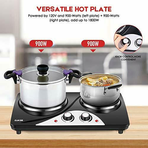 CUKOR Electric Hot Plate , 1800W Countertop Burner, Dual  Assorted Sizes - Fresh Stock Dated February 2026